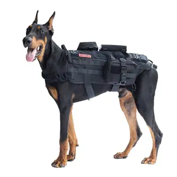 

OneTigris Military Dog Hunting Vest Harness With Dog Treat Training Pouch Dogs Accessories MOLLE Dog Treat Tote Snack Bag
