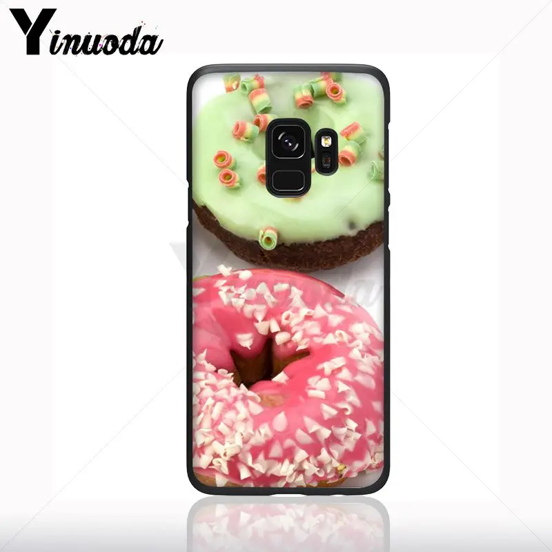 Aku Cinta Anda Donat Hitam Cell Phone Case untuk Samsung Galaxy S10plus S9 S8plus S10E A50 A70 A10 S9PLUS Kasus Ponsel