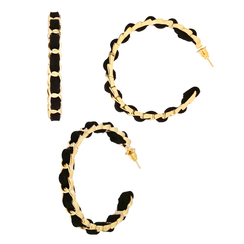 17KM, трендовые серьги-кольца из черного золота для женщин, дизайн, круглые серьги, модные массивные ювелирные изделия, женский подарок