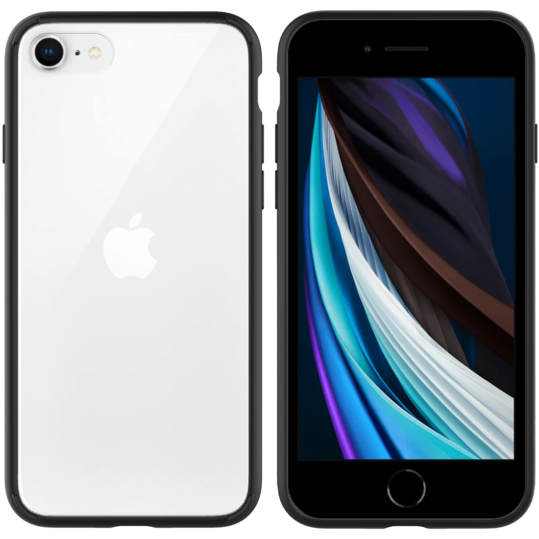For 4.7 Inch iPhone SE 2020 Case Clear Protector TPU Bumper + Hard PC Anti-scratch Cover 2nd Transparent | Мобильные телефоны и
