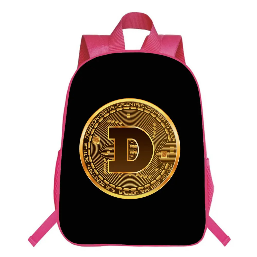Dogecoin Backpack Cartoon School Bag Teens Backpack Girl Storage Bag Travel Bags Mochila