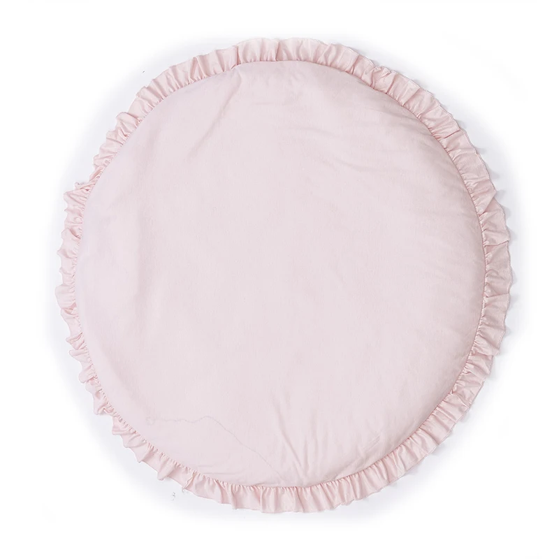 discounted  Lace Cotton Kids Rug Soft Baby Game Play Mat Toys Playmat Crawling Round Floor Carpets Rug Thick Ma