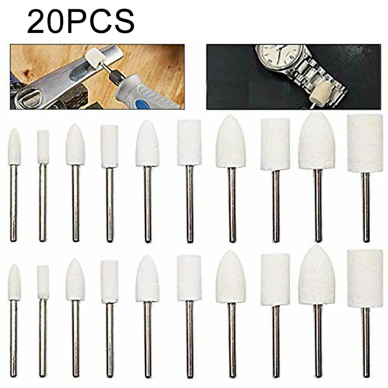 Soft Felt Polishing Buffing Wheel Accessory For Jewelry Watches Various Molds