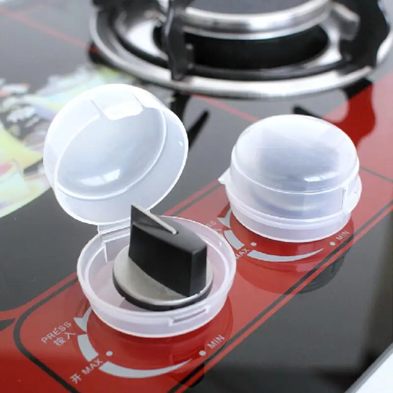 

2Pcs Clear Safety Stove And Oven Knob Cover Gas Stove Locks Home Kitchen Protection for Baby Kids Wholesale