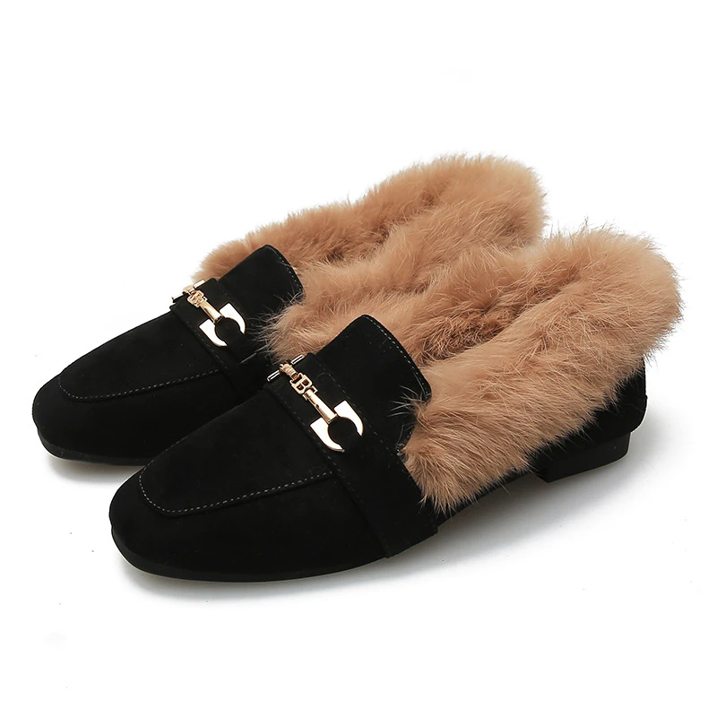 women's fur mules