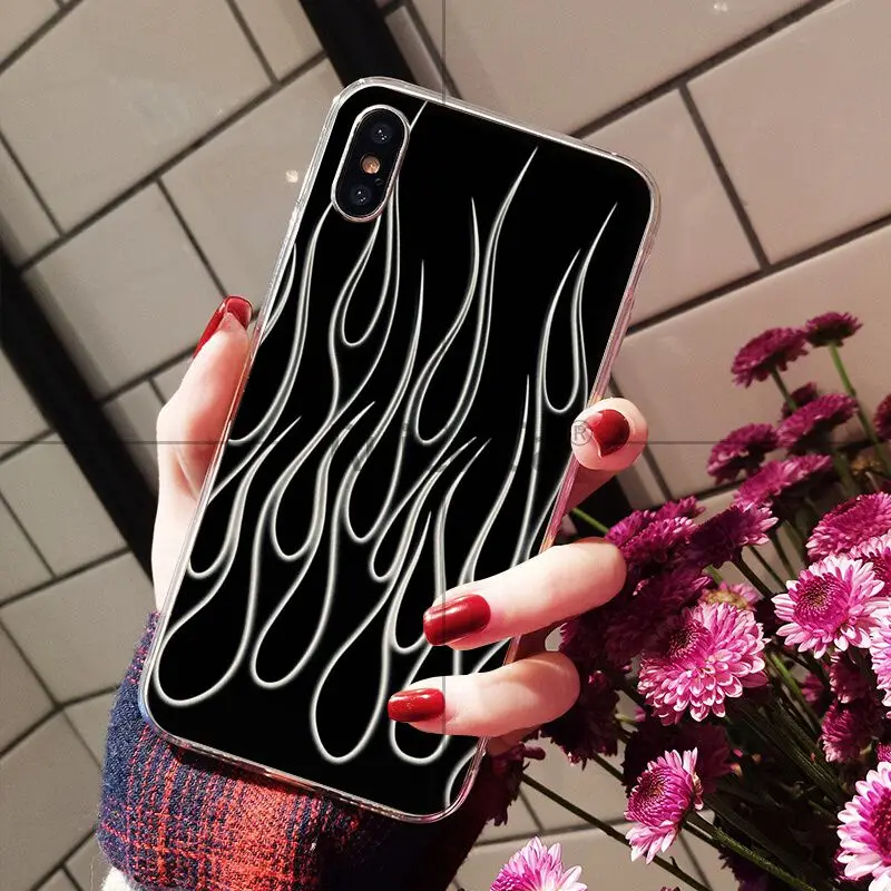 Ruicaica для увлеченных искусством пламени силиконовый прозрачный чехол для телефона iPhone 8 7 6 6S Plus 5 5S SE XR X XS MAX Coque Shell