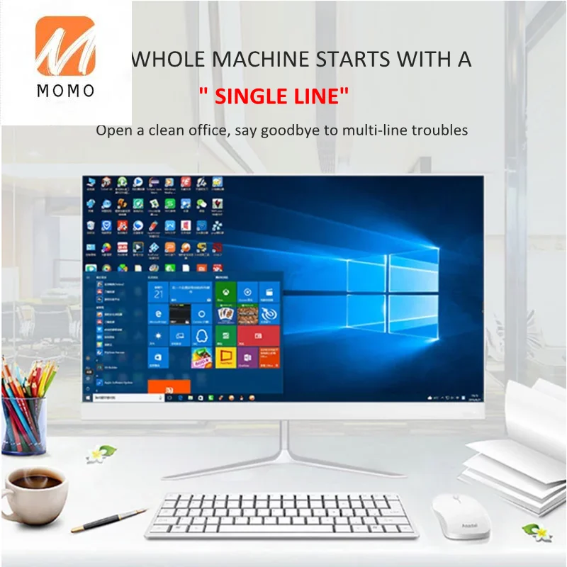 I3 4G 1tb 24inch Full Screen All In One Desktop Computer Gaming PC Set Computer All-In-One PC