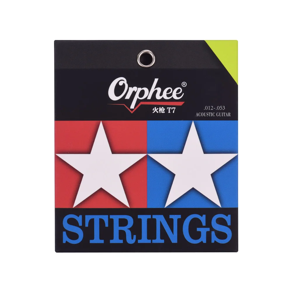 

Orphee T7/1253 (.012-.053) Guitar Strings for Acoustic Folk Guitars 6pcs String Set Hexagonal Core Phosphor Bronze Accessories