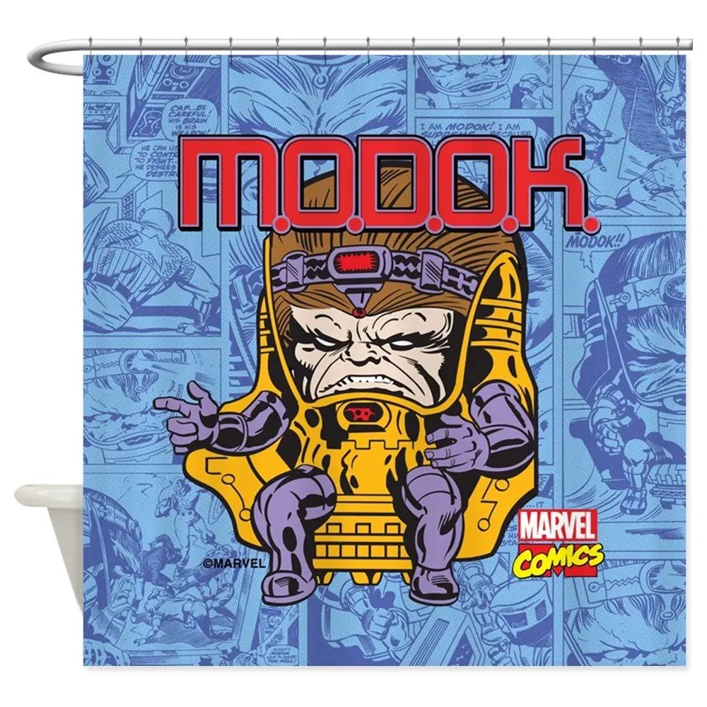 Marve Comics MODOK ретро декоративная ткань занавеска для душа
