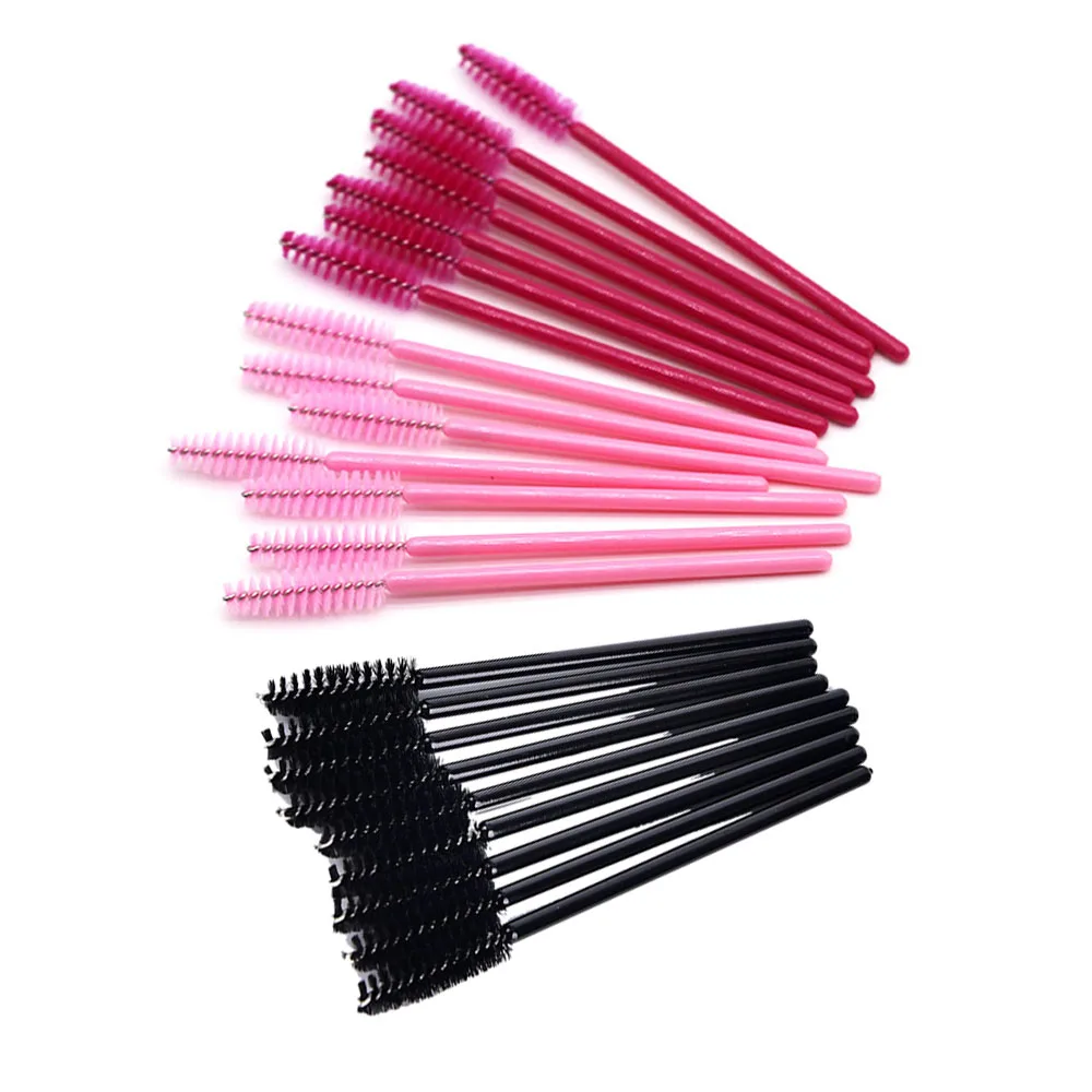 

50Pcs/Bag Silicone Head Disposable Mascara Wands Eyelash Brushes Lash Extention Tools Makeup Brushes Freeship