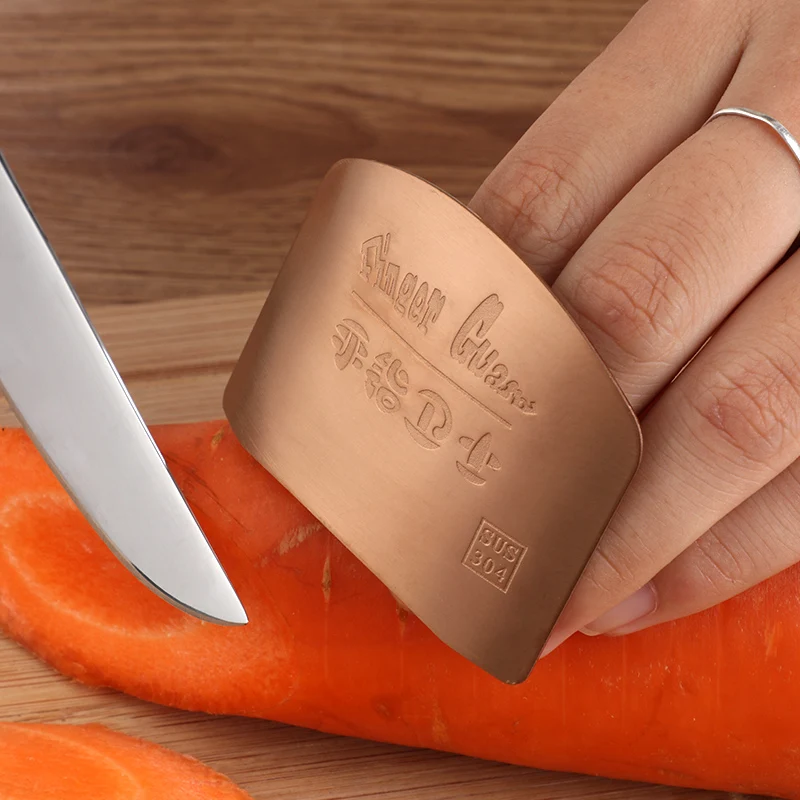 1 шт. большой размер защита для пальцев защищает нож из нержавеющей стали инструмент для защиты пальцев Кухонные гаджеты - Цвет: gold