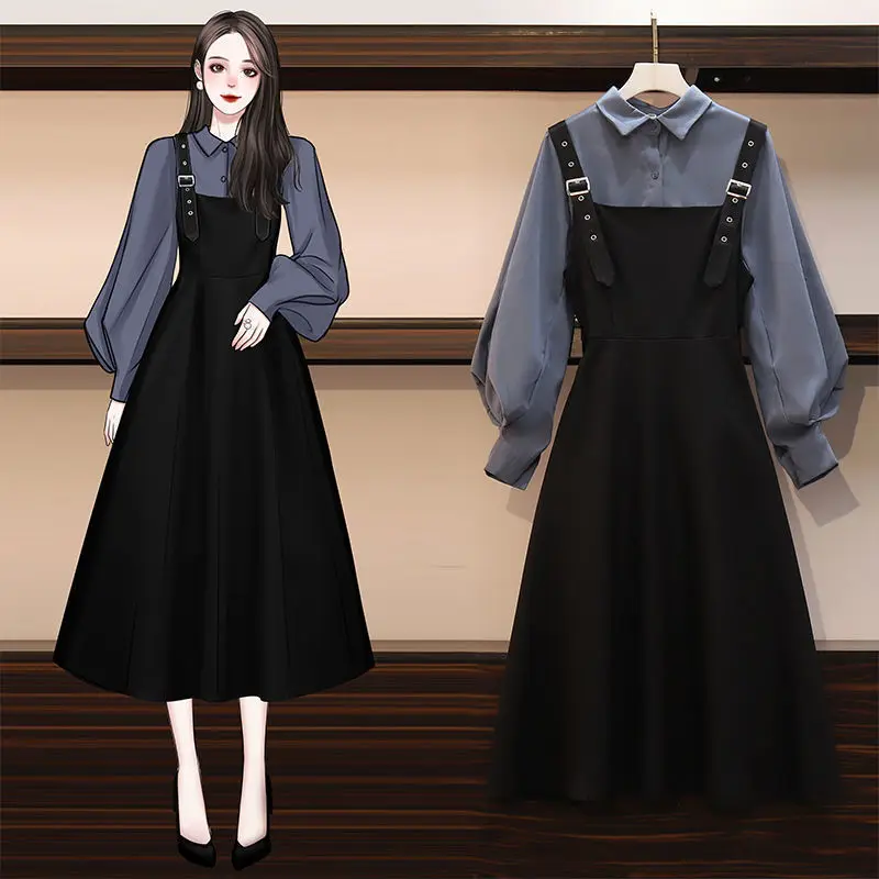 Sling Long College Lolita Dress for Women Junior Girls