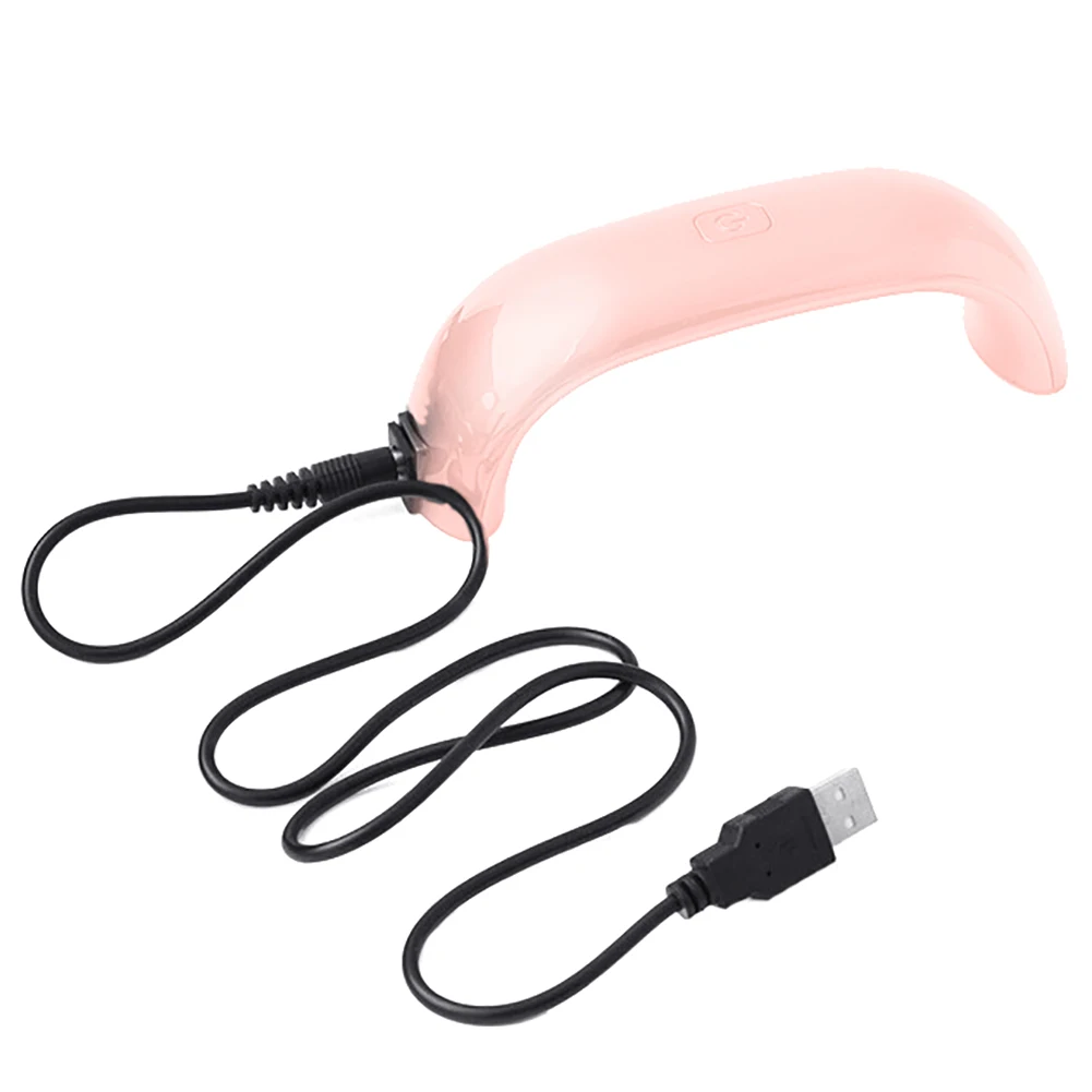 Бытовой Мини Портативный USB 9 Вт 100-240 в УФ светодиодный маникюр лампа гель сушилка для ногтей мини экологичный энергосберегающий аппарат для ногтей - Цвет: Розовый