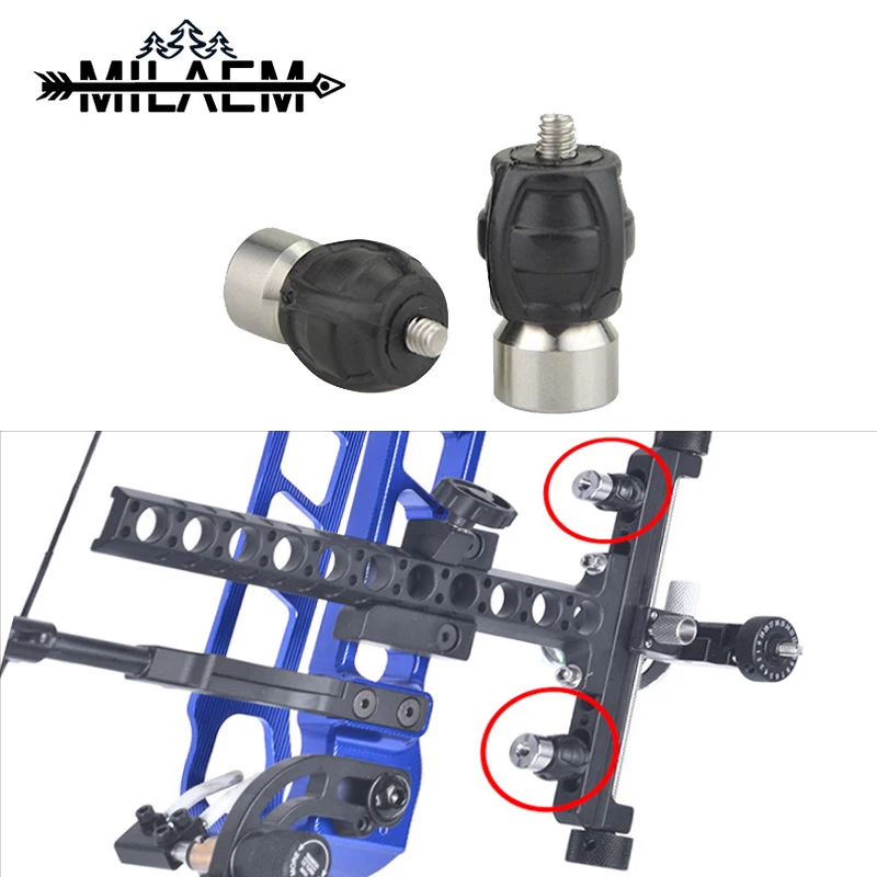 

2 Pieces Archery Bow Sight Stabilizer Ball Shape Sight Rack Damper Shock Reducer Commpound Bow Damping Hunting Accessories