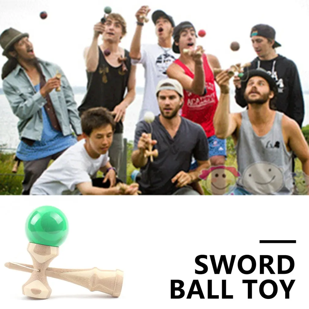 1 шт. профессиональные бамбуковые ПУ краски деревянные Kendama шары умелые Jumbo Kendama на открытом воздухе жонглировать игры шарики игрушки для подарков
