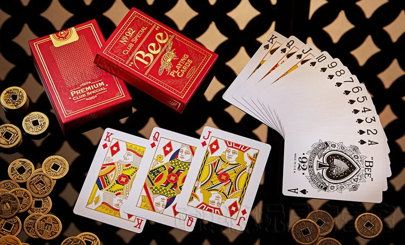 Bee Gold Edition Coterie игральные карты синий/красный Magia Poker USPCC новые Запечатанные коллекционные карты магические трюки реквизит