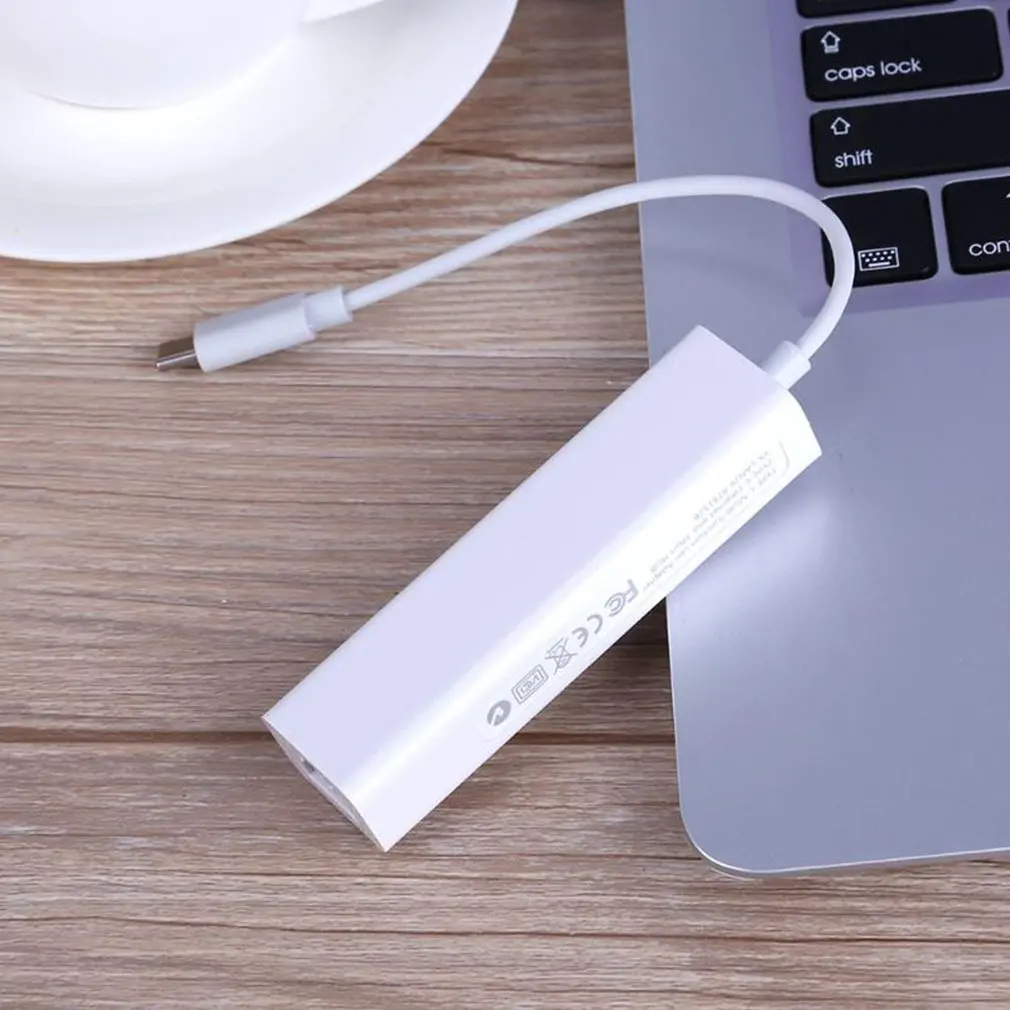 Изысканно разработанный прочный USB-C USB 3,1 type C к USB RJ45 сетевой адаптер Ethernet концентратор кабель для Macbook PC