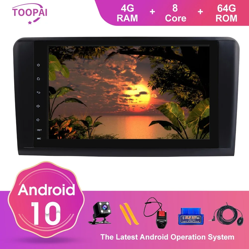 TOOPAI Android 10 For Mercedes Benz GL ML CLASS W164 X164 ML350 ML450 2005-2012 Auto Radio GPS Navigation Multimedia Player | Автомобили и