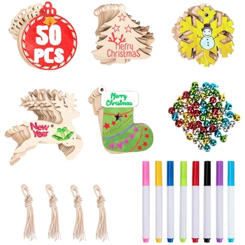 

1 Set DIY Christmas Wooden Tags Scene Layout Props Wooden Cutouts Xmas Tree Ornament for Party