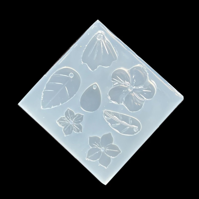 K3ND DIY Craft Flower Leaves Earrings Epoxy Resin Mold Jewelry Pendant Silicone Mould | Украшения и аксессуары