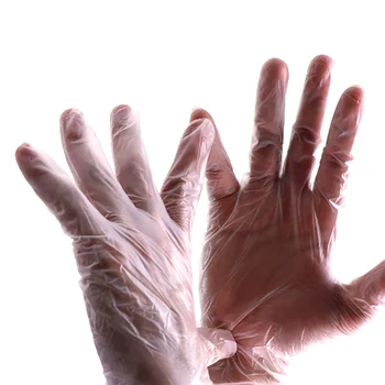 

S/L/M 25 Pairs Disposable PVC Gloves Anti-static Plastic Gloves For Tattoo Food Cleaning Cooking Restaurant Kitchen Accessories
