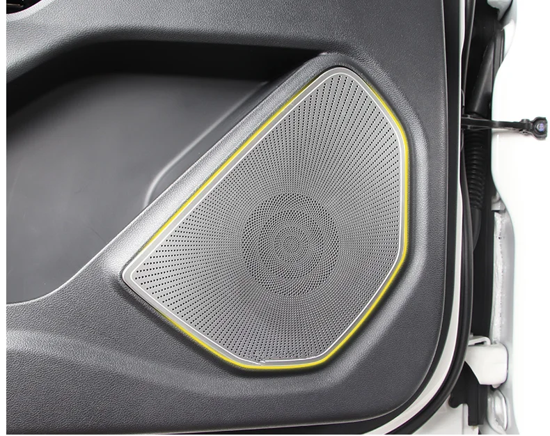 

2017 Stainless Steel Car Inner Door Sound Speaker Panel for Ford Explorer 2020 2021 Accessories Auto Kit