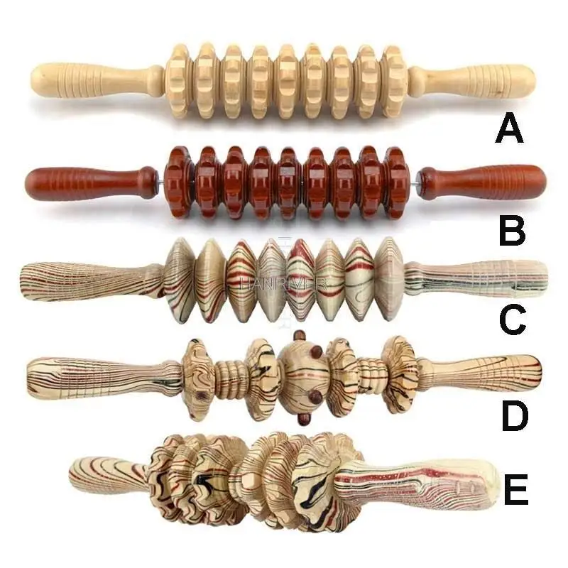 Varilla Meridiana De Yoga Nueve Eje De Rueda Fina Rodillo De Masaje De Cuerpo Entero Golpeo Su Cintura Espalda Masaje Cuello