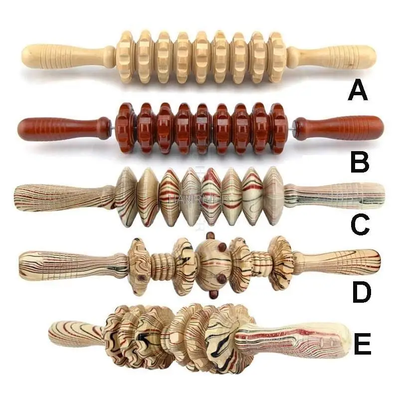 

Varilla meridiana de Yoga nueve eje de rueda fina rodillo de masaje de cuerpo entero golpeo su cintura espalda masaje cuello