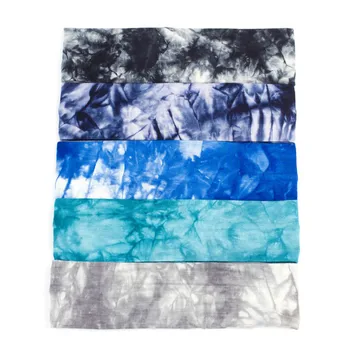 

P191048 New soft tie-dye campaign sweat-absorbing headband cotton printed headband stylish headband