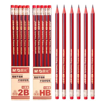 

M&G Wood Pencil Students Use 2B HB Writing Hexagonal Special Sketch Children Drawing Pencil Art Stationery Office School 10pcs