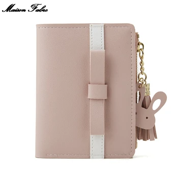 

Maison Fabre Women Wallet Candy Color Wallet Bow Short Student Tassel Coin Purse Zipper Card Case Wallet For Credit Cards