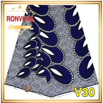 

RONVITAL TEXTILE WAX PRINT FABRIC 100% COTTON DIY MATERIAL ANKARA FABRIC 6 YARDS/PCS FREE SHIPPING LADY CLOTH