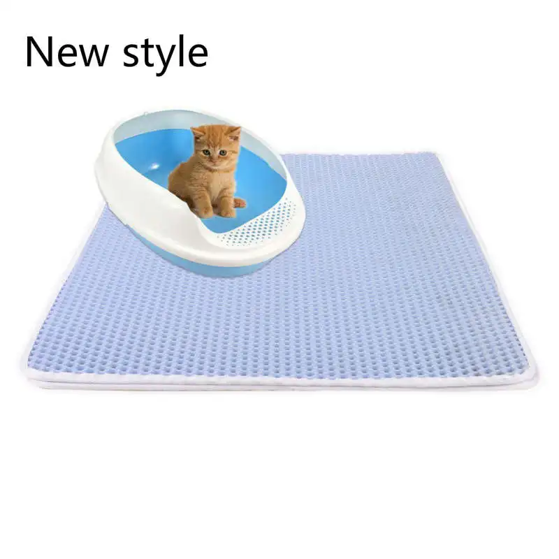New Style Blue Питомцев кошек подстилка коврик кровать для ношения дома Портативный двойной Слои EVA Кожа Водонепроницаемый дно в охотничьем стиле дома коврик беспроводные продукты для кошек - Цвет: New Style Blue