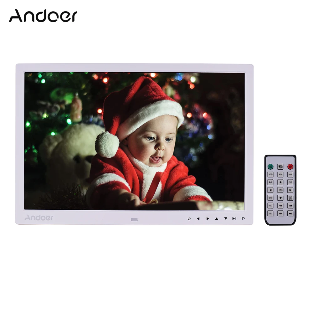 

Andoer 17" Digital Photo Frame 1080P Advertising Machine 1440*900 High Resolution Remote Control Electronic Picture Photo Album