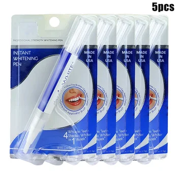

5 Pcs Teeth Whitening Pen Oral Hygiene Cleaning Clean Tartar Remover Contains Active Oxygen Bubbles Prevent Oral Diseases FP8