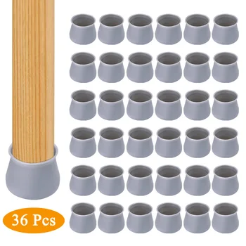 

Table Chair Leg Silicone Cap Pad Furniture Table Feet Cover Floor Protector Non-slip Table Chair Foot Protection 36pcs