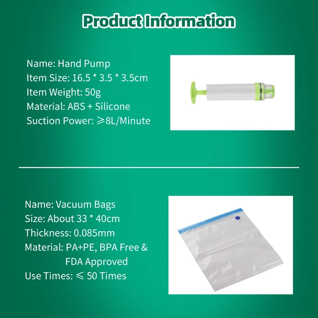 eSUN Vacuum Storage Bag Kit for FDM 3D Printer Filament Vacuum Compression  Thickened Space Saver Bags Reusable Dry Pouch - AliExpress