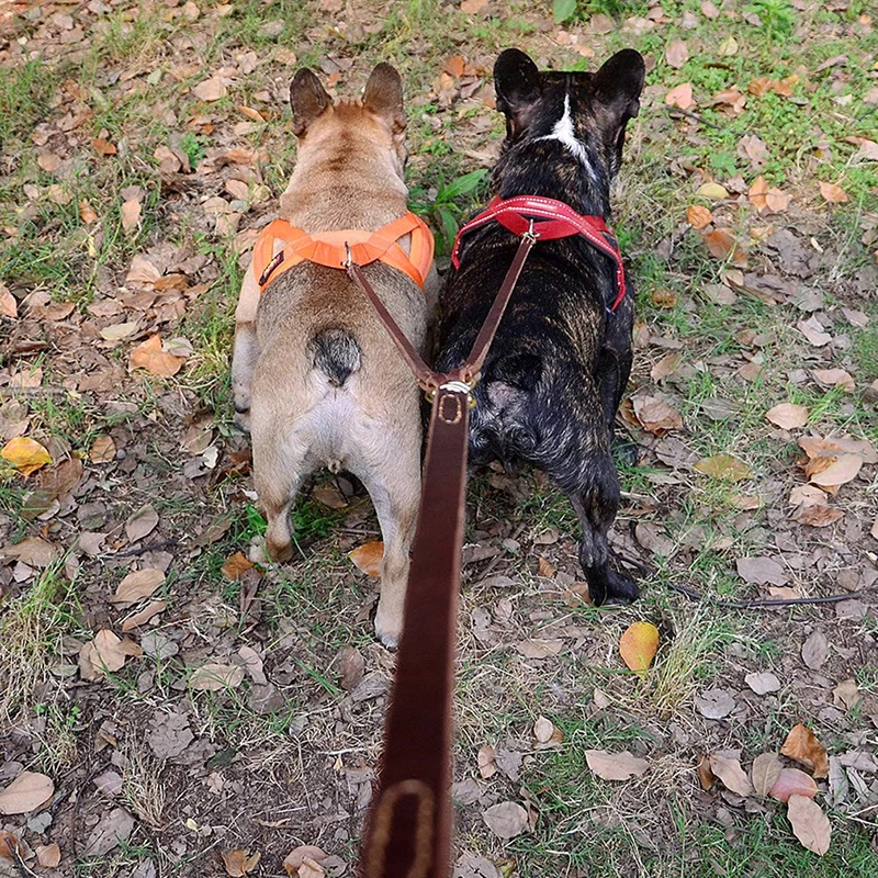 Кожаный поводок для собак, прочный поводок для больших собак, Поводок для домашних животных, регулируемый длинный короткий поводок для собак