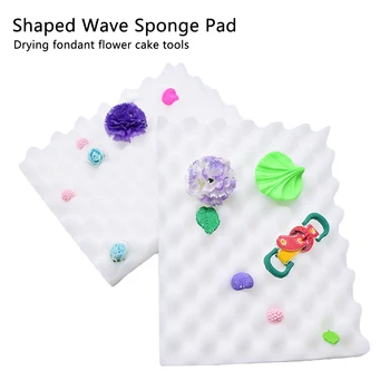 

2pcs DIY Sugar Craft Decoration Cake Tools Foam Dry Sponge Pads Drying Fondant Flower Cake Mold Kitchen Baking Pastry Tool