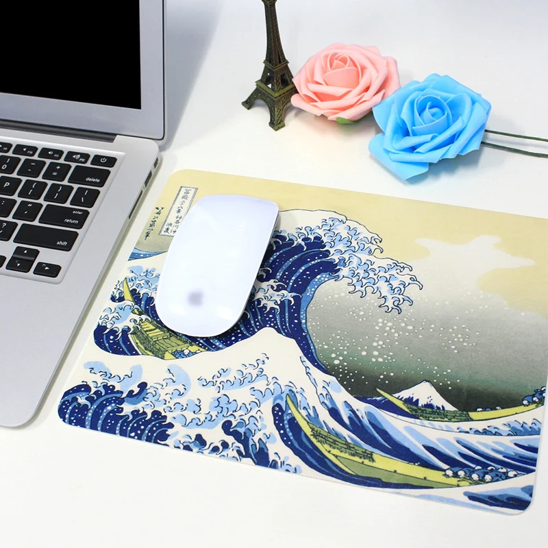 

Fashion Printing Pattern Mouse Pad PU Leather Waterproof Small 26x21 Cm Office Computer Mousepad Women Men Keyboard Laptop Mat