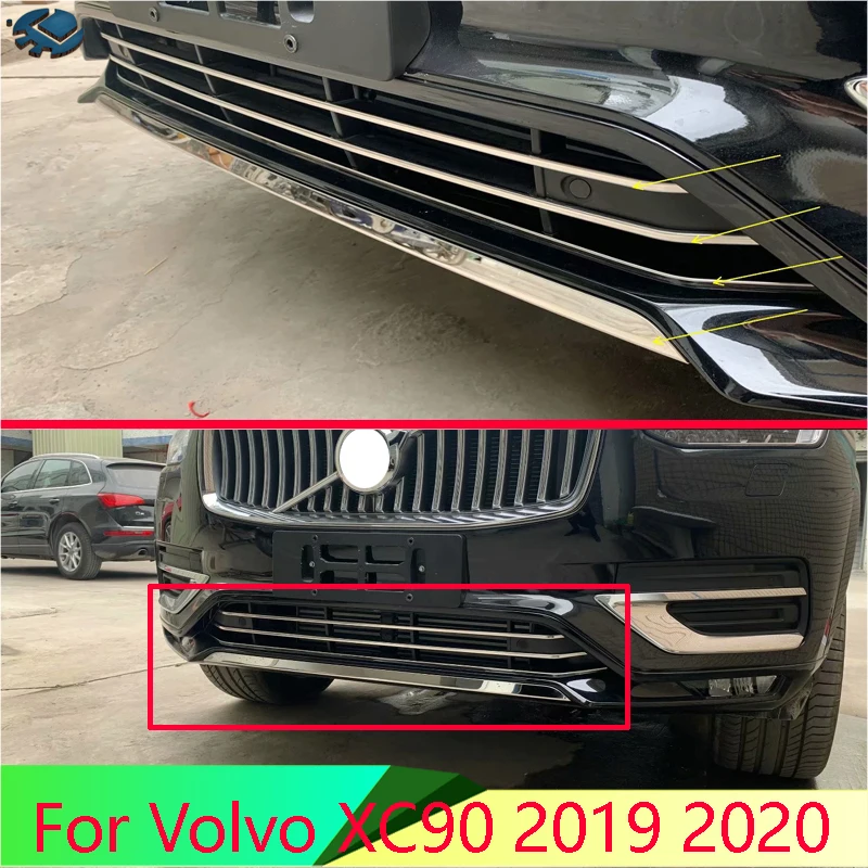 Für Volvo XC90 2019 2020 Auto Zubehör Edelstahl Front stoßstange