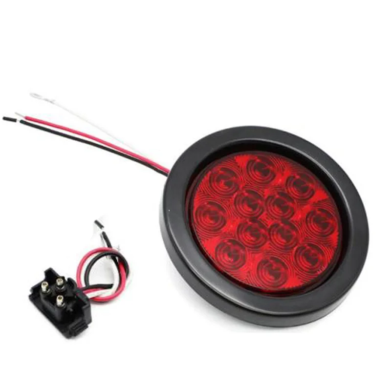Автомобильный прицеп 12LED круглые линзы хвост светильник тормозной светильник Реверсивный светильник Запчасти