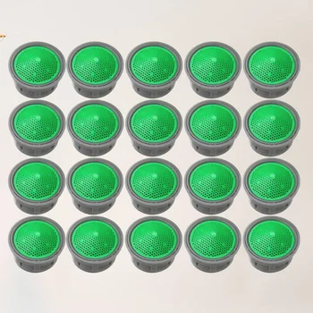 

20pcs Plastic Faucet Bubbler Sprayer Water Saving Filter Wash Basin Faucet Nozzle Filter for Home Kitchen Bathroom (Green)