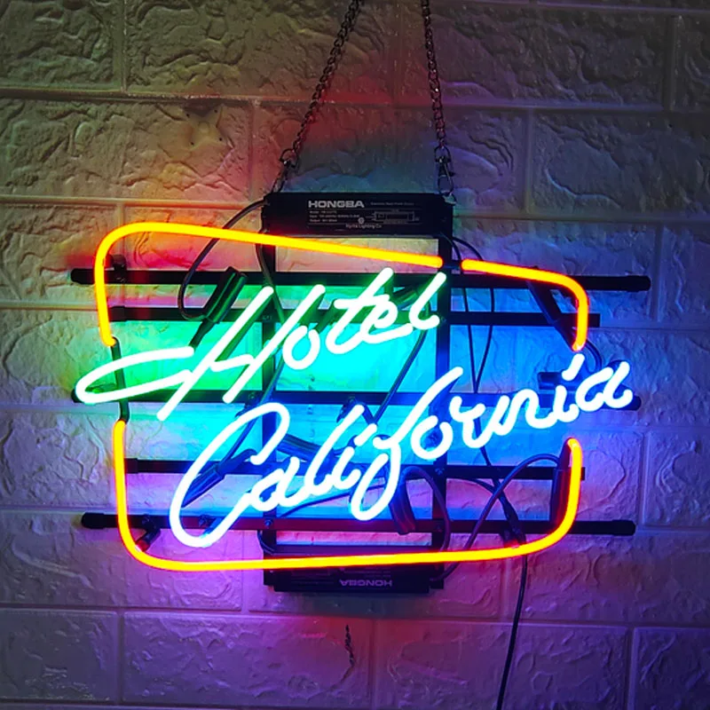 

Неоновая вывеска для отеля, городская лампа, реальные стеклянные трубки, украшение для ресторана, комнатное питание, аркадная витрина, деловой фактор, притягивающий потенциал