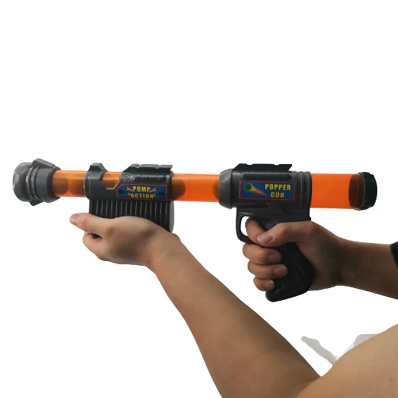 Children's Power Popper Gun Shooting Toys Air Powered Foam Ball Blaster