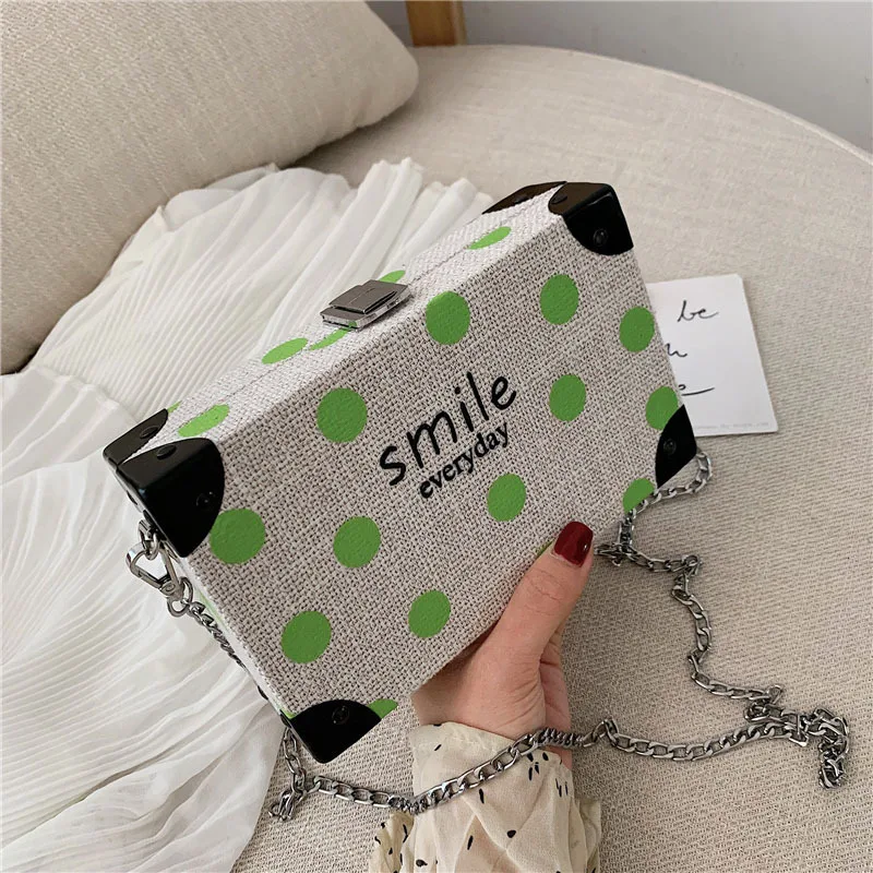 

Bag WOMEN'S Bag Summer Small Fresh New Style 2020 Western Style Chain Shoulder Bag Fashion GIRL'S Casual Shoulder Box Bag