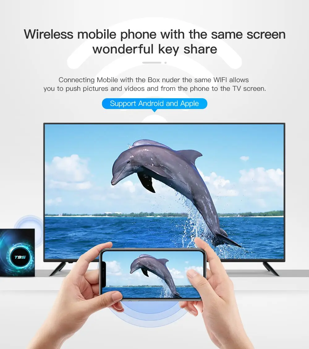 T95 H616 Android 10 Smart tv BOX Allwinner медиаплеер Wifi беспроводной 4G 64G Google Store Поддержка 3D Moive 6K HD видео ТВ плеер