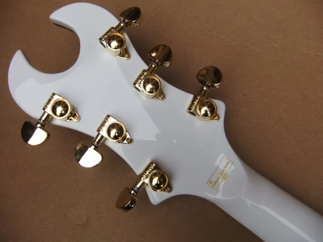 Оптовая продажа новая гитара Schecter Модель гитары в белом с золотой полосой