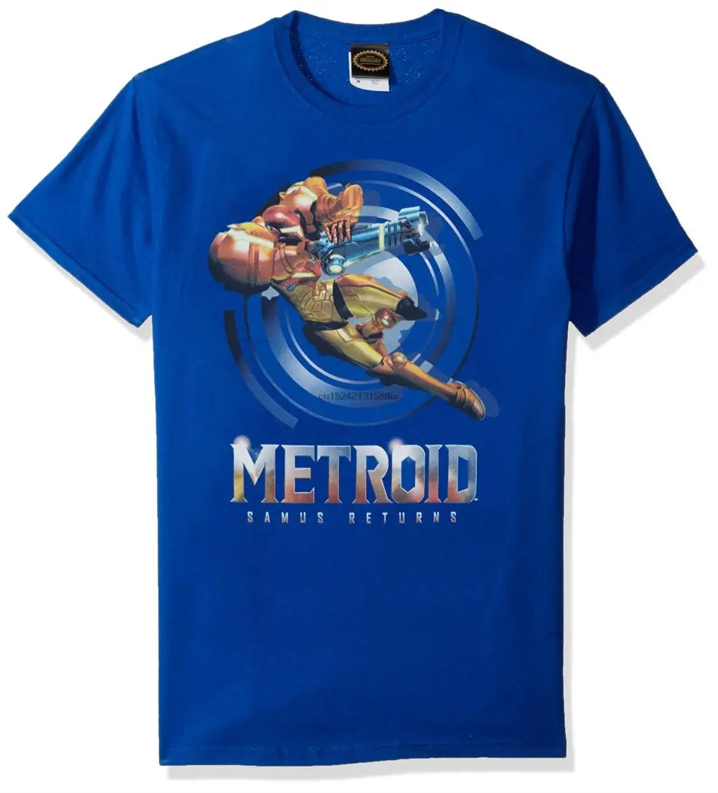 Мужские футболки Metroid Graphic Blue _ Jump XX-Large |