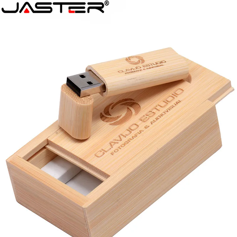 JASTER деревянный бамбуковый+ деревянный ящик USB флеш-накопитель ручка-накопитель 4 ГБ 8 ГБ 16 ГБ 32 ГБ 64 ГБ флеш-накопитель USB креативный персональный логотип